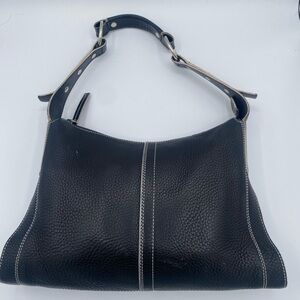 Vintage Kenneth Cole Genuine Leather Black Y2K Shoulder Bag